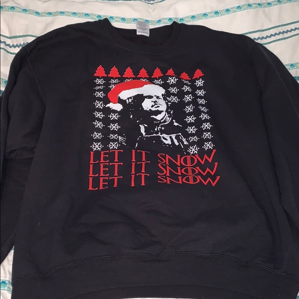 GOT Jon Snow “Let It Snow” Christmas Sweatshirt XL